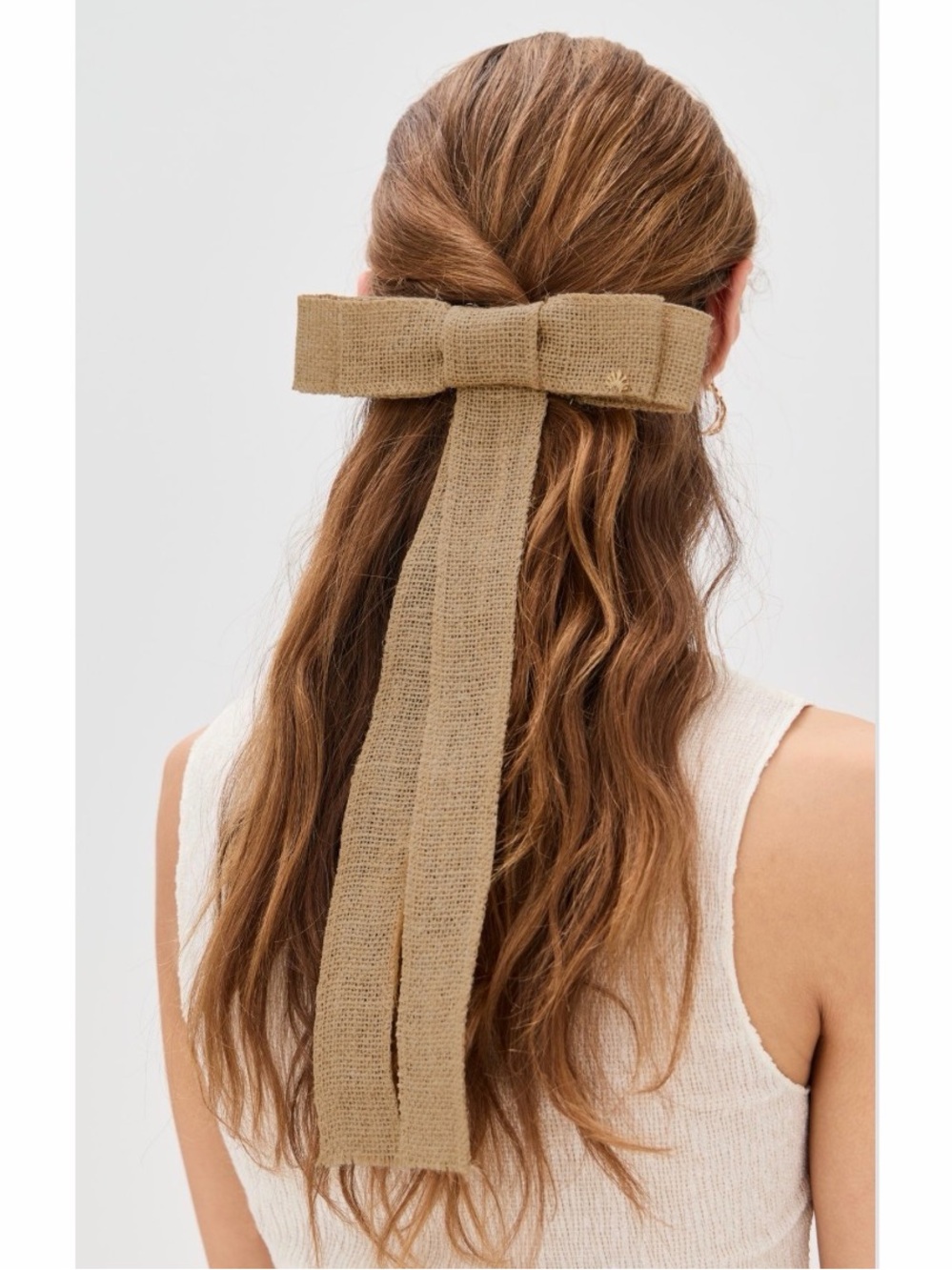 NWT ⚜️🤎⚜️ Lele Sadoughi Raffia Jane Bow Barrette